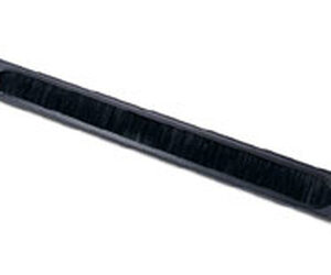 1U Cable Pass-Thru w/ Brush Strip Black