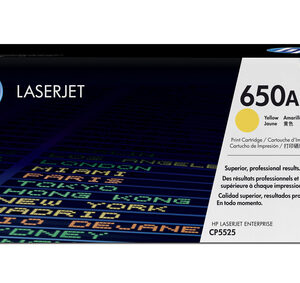 HP 650A Color LaserJet CP5525 Yellow Print Toner Cartridge