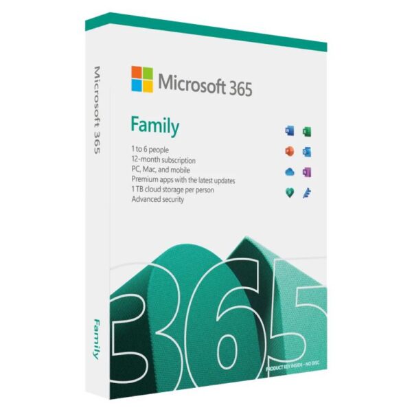 Microsoft M365 Family English Subscri 1Yr Africa only Medialess